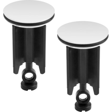 Lot de 2 bouchons de lavabo40 mm - Universel - Avec joint - Pour évier - Tous les lavabos courants (1/5)