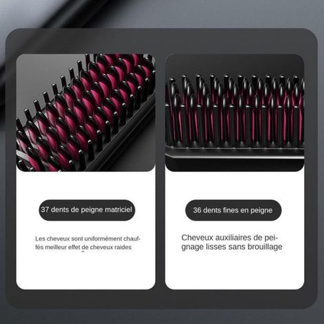Lisseur à cheveux portable sans fil - - Rechargeable USB - 3 niveaux de chaleur - Coiffage et soin 2-en-1 (1/4)