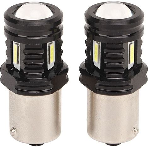 Airshi Ampoule de Recul, BA15S 1156 LED Longue Durée de Vie Refroidissement Rapide 2 Pièces 12‑24 V pour Camion pour SUV (Lumière blanche). (1/4)