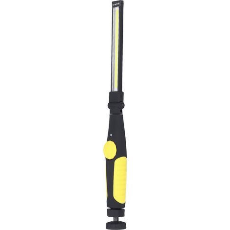 Luz de trabajo LED COB, luz de mantenimiento magnética recargable, mango de emergencia amarillo.