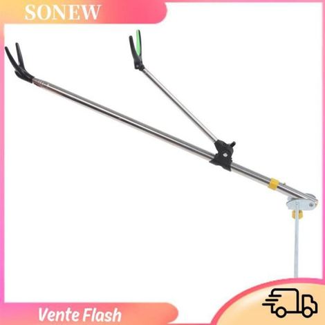 Sonew Porte-canne à pêche Supports de canne à pêche en acier inoxydable Insert au sol Support de sport materiel 2,4 m / 8 pieds (1/5)