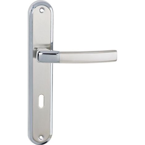 Maniglia per porta Camila 72 in cromo satinato con azionamento a chiave - MP KL VC7KC