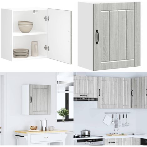 vidaXL Küchen-Hängeschrank Lucca Grau Sonoma Holzwerkstoff (1/5)