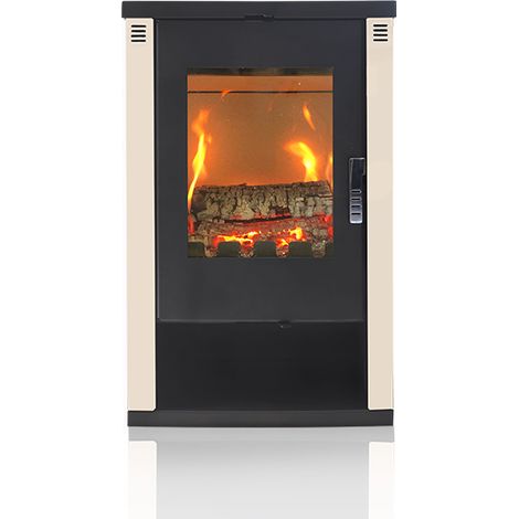 EEK A+ Kaminofen Verso Lheia 7,5 kW Ivory (1/3)