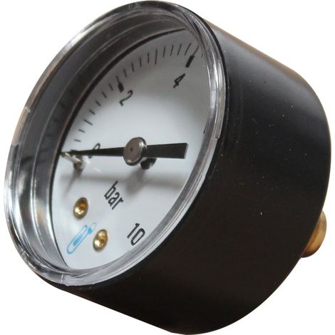Thermador – Manomètre sec 50mm – Plage de mesure 0 à 10 bar – Raccord mâle 1/4' – Pour systèmes de chauffage central - 50mm-0 (1/3)