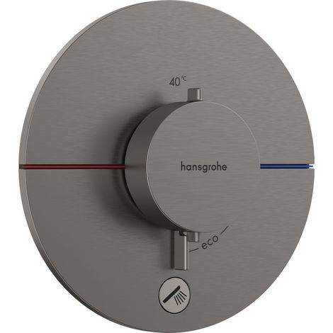 Hansgrohe ShowerSelect Comfort - Unterputz-Thermostatarmatur, Chrom schwarz gebürstet 15562340 (1/4)