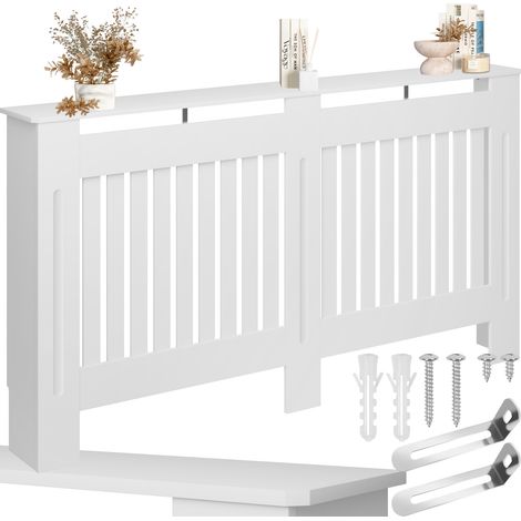 Cache-radiateur design à lattes étagère de rangement 152,5x19x82cm