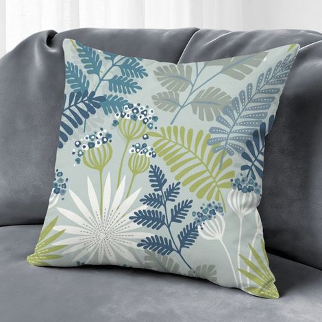 Housse de coussin floral papillon, décoration canapé rustique,45×45cm (1/5)