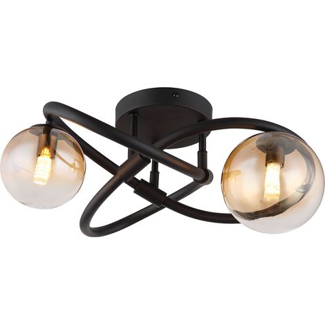 Globo - plafón - Tuberius - negro - vidrio metal - Ø 41cm - G9 - (1/3)