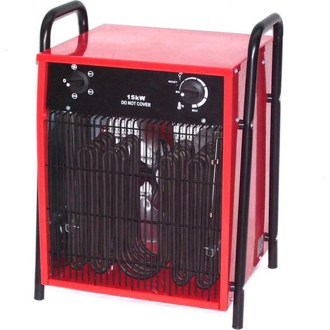 Bauheizer Heizlüfter 15kW Heizgerät 55152 Trockner Hallen Zelt Heizung Baulüfter (1/3)
