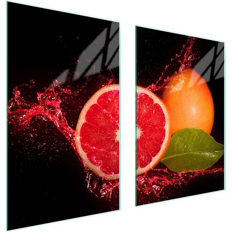 PIASTRA PROTETTIVA IN VETRO PER CUCINA 65x52 POMPELMO (1/5)