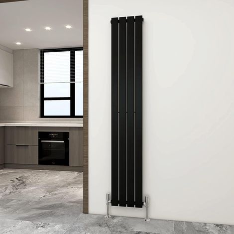 1800 x 272mm Single Designer Flat Panel Central Heating Radiator MATT BLACK (1/5)