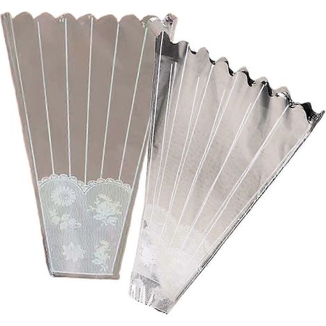100x Elegante Blumenstrauß-Verpackungshüllen aus Papier für Hochzeiten-8cmx28cmx40cm
