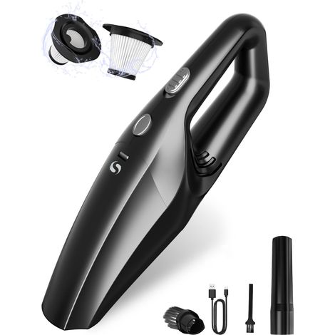 Aspirateur Voiture Puissant, Aspirateur a Main, Aspirateur De Table sans Fil avec Filtre HEPA, Mini Aspirateurs sans Fil pour Homme Femme (1/5)