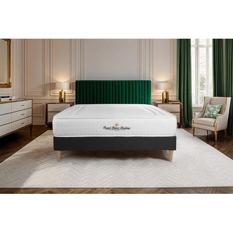 Kit rete e materasso LANCASTER 180x210cm - Spessore : 22cm - molle insacchettate e memory foam - Rigido, 3 zone di comfort