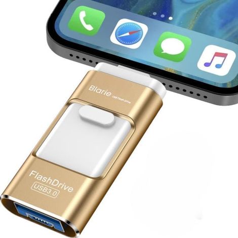 Clé USB 3 en 1 OTG pour iPhone, iPad, Android et PC (1/5)