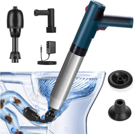 Déboucheur WC et Canalisation Électrique avec Tête Rotative 360° (1/5)