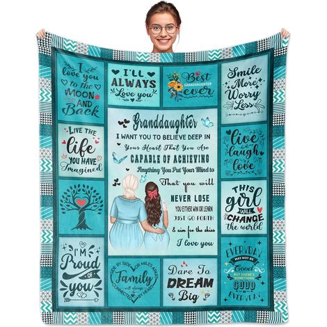Couverture - 152 x 203 cm - Flanelle Douce - Pour Canapé Chambre Bureau Extérieur - Idéale Cadeau Anniversaire Noël Diplôme - 1 Pièce (1/5)