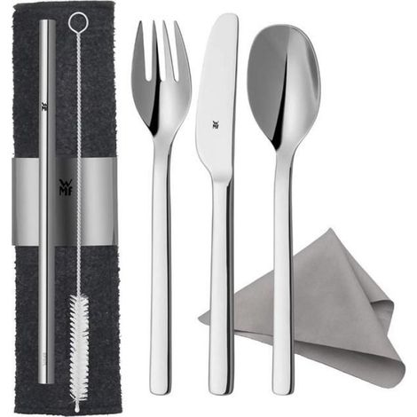 Set de couverts - MY 2 GO - 8 pièces - paille réutilisable - portable et durable (1/4)
