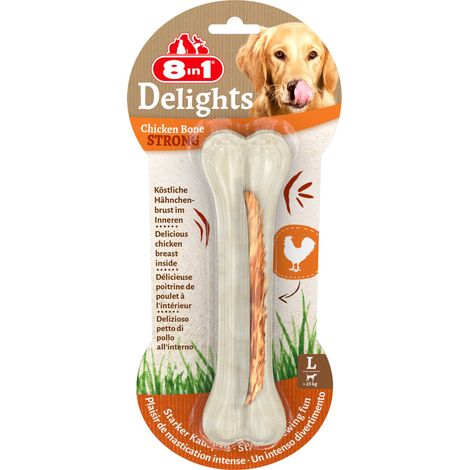8in1 Kauknochen Delights Strong L Leckerli Kausnack Hundefutter