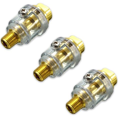 3 pièces Outils pneumatiques de ligne, Lubrification à huile pour outils pneumatiques, Mini-séparateur d'huile, Mini-graisseur pneumatique, 1/4 Accessoires pneumatiques, accessoires pneumatiques (1/5)