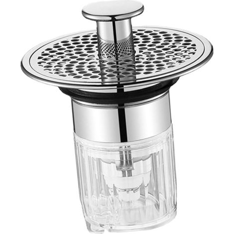 Bonde de lavabo - bouton-poussoir - anti-odeur - pour vasque (1/5)