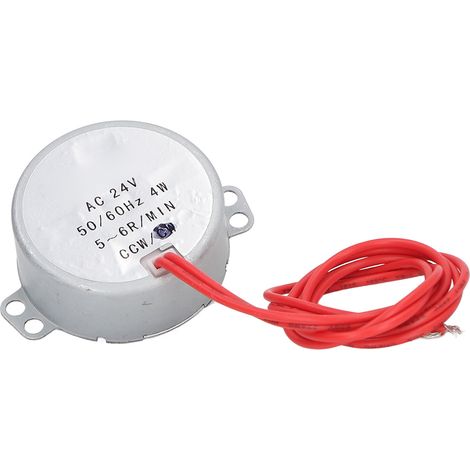 Moteur électrique synchrone AC 24V 5-6 tr/min 4W sens anti-horaire fort couple pour appareils électroménagers (1/5)