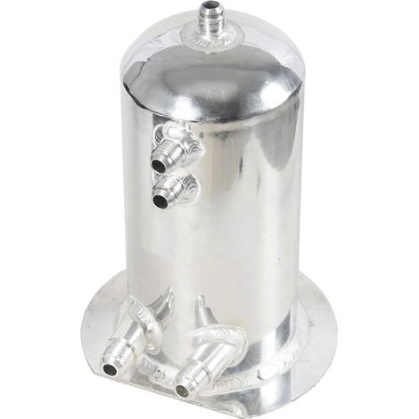 Universal-Kraftstoff-Ausgleichsbehälter für Autos, 2,5 l / 0,66 Gallonen, silberfarben