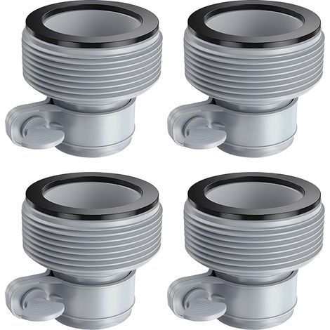 Raccord Piscine, Lot de 4 Adaptateur Tuyau Piscine, Raccord Pompe Piscine, Adaptateur de Tuyau de Piscine avec Filetage, Adaptateur de Conversion de Tuyau B pour Raccords 1,5" (4 PCS) (1/5)