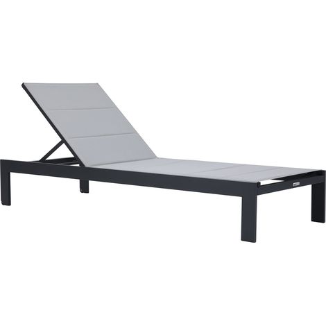 Axi Elio Bain De Soleil En Anthracite / Gris  Transat Jardin Avec Structure En Aluminium Réglable En 5 Positions  Chaise Longue Pour L'Extérieur / Le Jardin