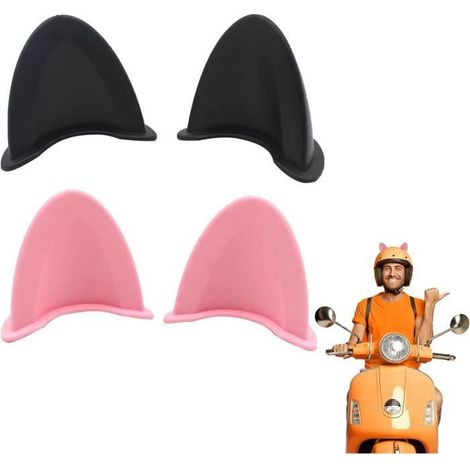 Casque De Moto Oreilles De Chat Autocollant,Moto Oreilles Chat Accessoires,Mignon Oreilles De Chat pour Moto (1/4)