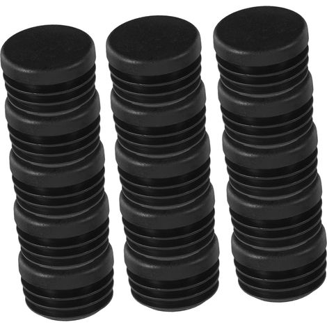 120 embouts en plastique noir tubes ronds stables chaises tabourets (1/5)