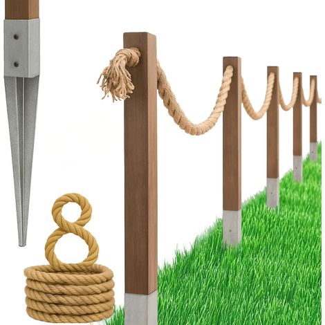 Cloture Bogateco Corde de Jute 8 m avec Kit de Montage Inclus (1/5)