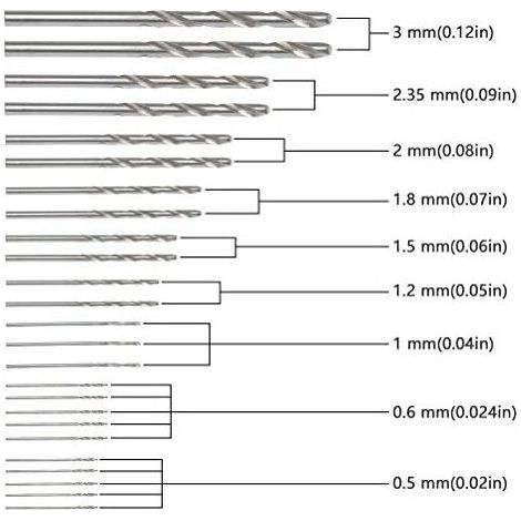 MIni perceuse à main Twist Drill Bits +25 micro forets hélicoïdaux sans fil en Aluminium Pin Vise Outils Rotatifs forets hélicoïdaux adjustable Pyrogravure Maison plastique trou cuivre (1/4)