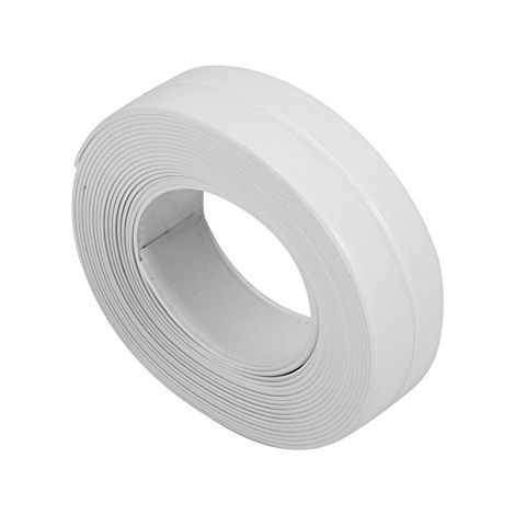 2 Rouleaux Bandes d'étanchéité Autocollantes, Ruban d'étanchéité Ruban Adhésif Etanche Anti-moisissure Résistant à l'huile Joint pour Salle de Bain Cuisine Toilettes (22mmx3,2m, Blanc). (1/5)