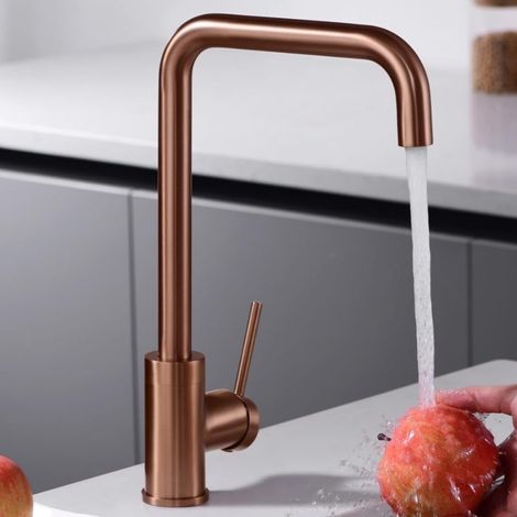 Imex -  Grifo Monomando de Cocina Alto Oro Rosa Serie  Loira