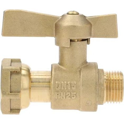 Garis B02 RC1520 Rubinetto diritto in ottone 1/2 a 1 pollice