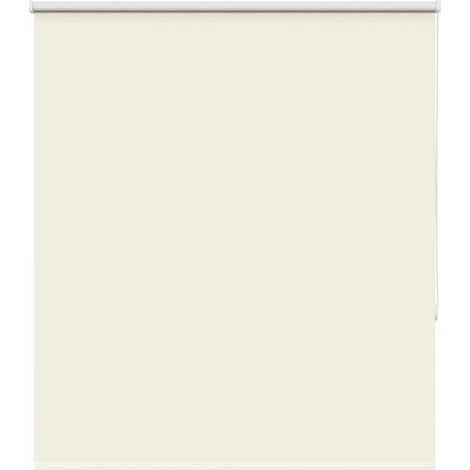 Store enrouleur occultant blanc cassé, dimensions 135 x 150 cm, en tissu. (1/5)