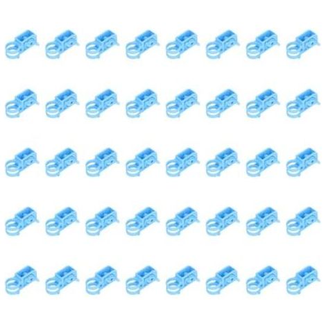 40 isolateurs, tendeurs et dispositifs de fixation pour clôture électrique, isolateurs et tendeurs tubulaires résistants à la corrosion, bleus (1/5)