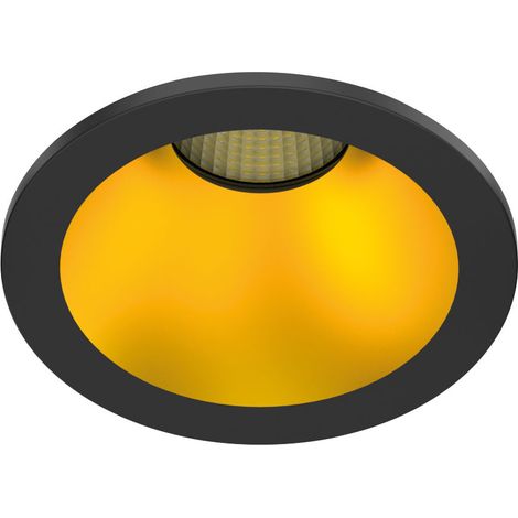 Collerette métal aimantée pour encastré EF4 ronde couleur noir/doré ARIC 51847 (1/3)