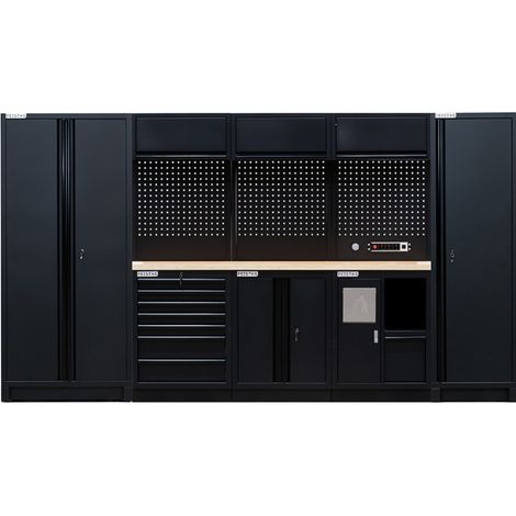 Feistos Werkstatteinrichtung EOS 12 Blackline, 356 x 61 x 200 cm (B x T x H)