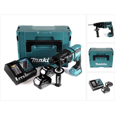 Makita DHR 182 RMJ Akku Bohrhammer 18V 1,7J SDS plus Brushless + 2x Akku 4,0Ah + Ladegerät + Makpac (1/5)