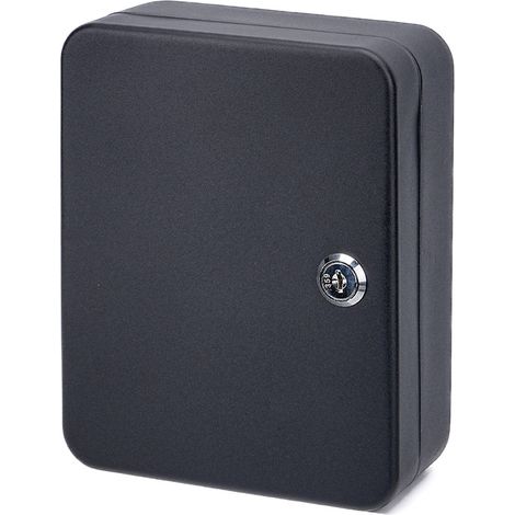 Armoire de sécurité 48 clés, verrouillable, en acier, Noir, 18P x 7.5l x 25H centimètres (1/5)