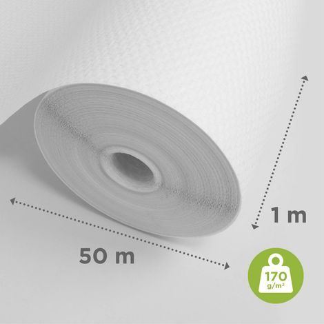 Adfors – Toile de verre tressée 170 g/m² – Dimensions 50 x 1 m – Résistante aux chocs et à l'abrasion – Application facile de peinture