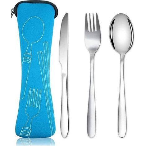 Ensemble de couverts Modèle - Acier inoxydable - Portable - Voyage (1/4)