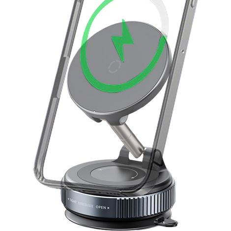 Support Magnétique Voiture Téléphone - Pliable avec Rotation 360° Support Voiture avec Aimant Puissant - pour SUV Camping-Car Camion Tableau De Bord Pare-Brise Navigation (1/5)