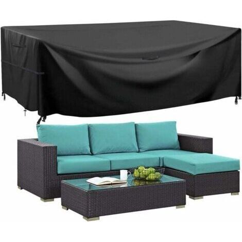 Housse Salon de Jardin,Oxford Tissu Imperméable Bâche de Meubles d'extérieur, Housse de Protection pour Mobilier Housse de Table, 250x170x110cm (1/4)