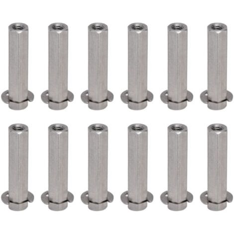 10 Pièces Tige Hexagonale Acier Inoxydable 8mm avec Circlips pour Kit TETRIX - Accessoires Robotique