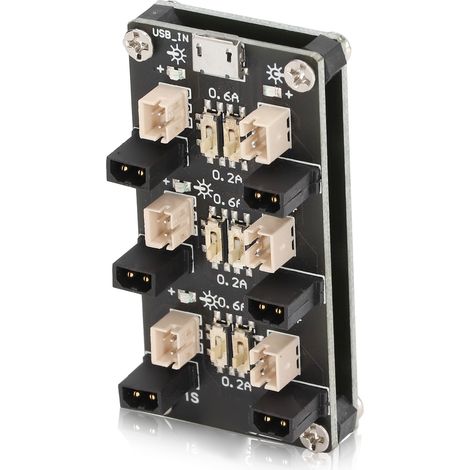 Lithium-Akku-Ladeplatine, 0,2 A/0,6 A Ausgang, 6-Kanal-Akkulademodul mit LED-Anzeige (1/5)