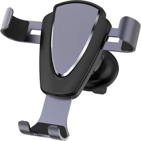 Support Téléphone Portable - Support Voiture Ventilation - Fixation 3 Bras - Compatible 4 à 6,2 Pouces - Rotation 360° (1/5)